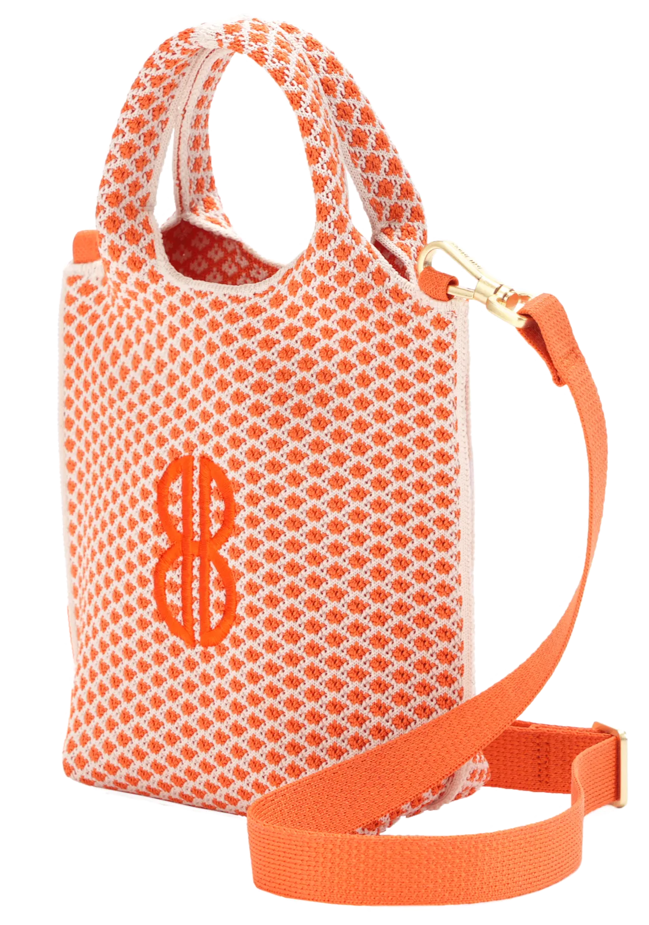Sutton City Tote - Orange Diamond - Mini Practical Scene