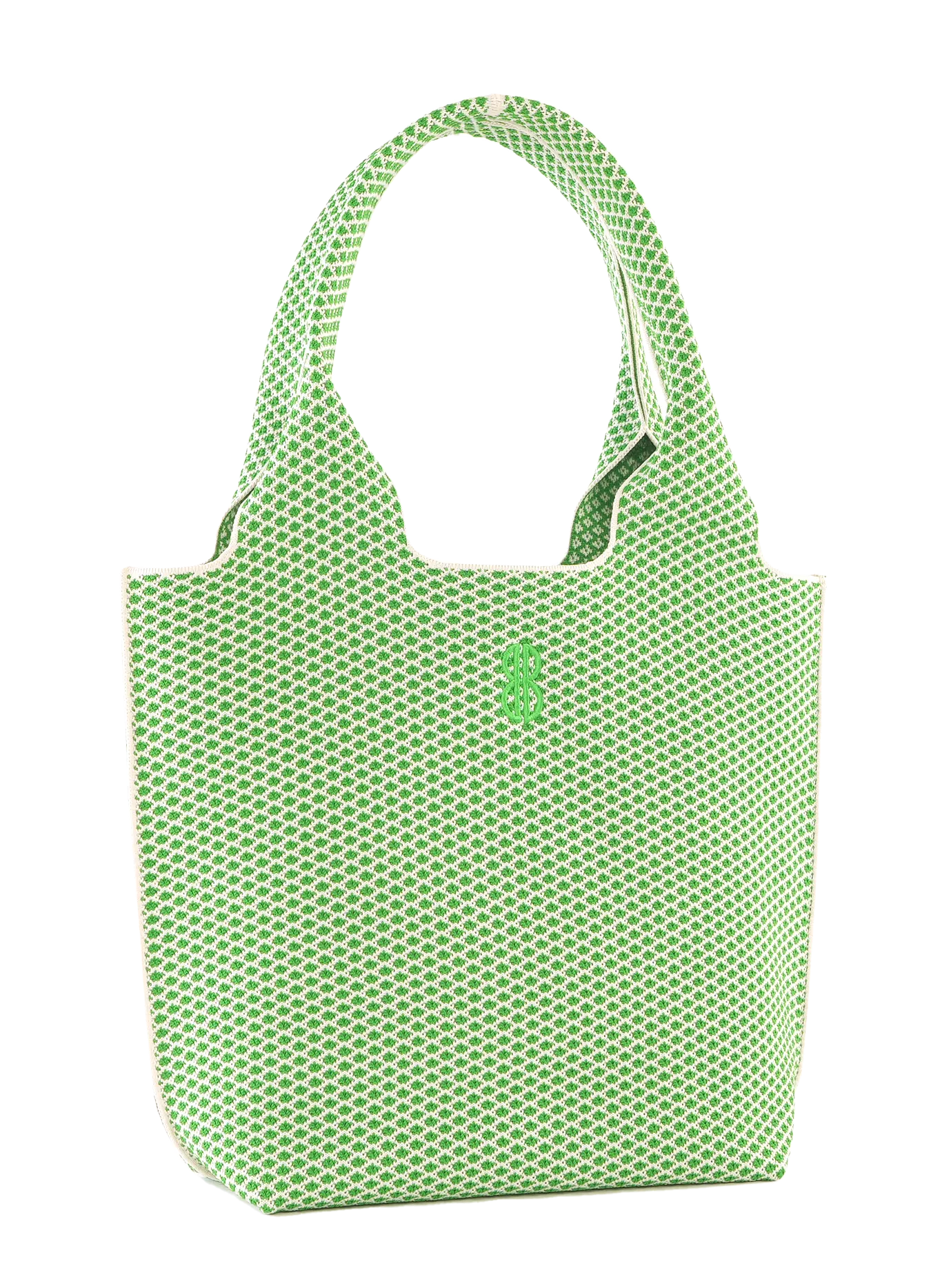 Sutton City Tote - Parakeet Green Diamond - Medium Shoulder Strap