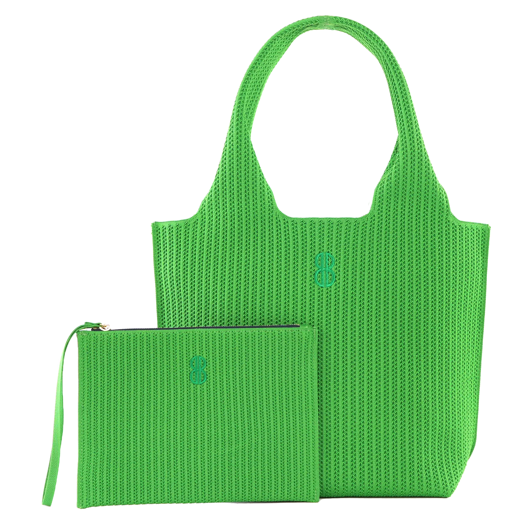 Work Bag Sutton City Tote - Parakeet Green Stripe - Medium
