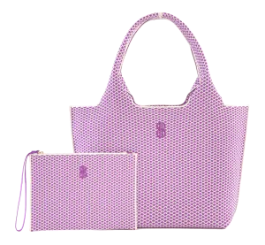 Patterned Shopper Sutton City Tote - Purple Diamond - Large