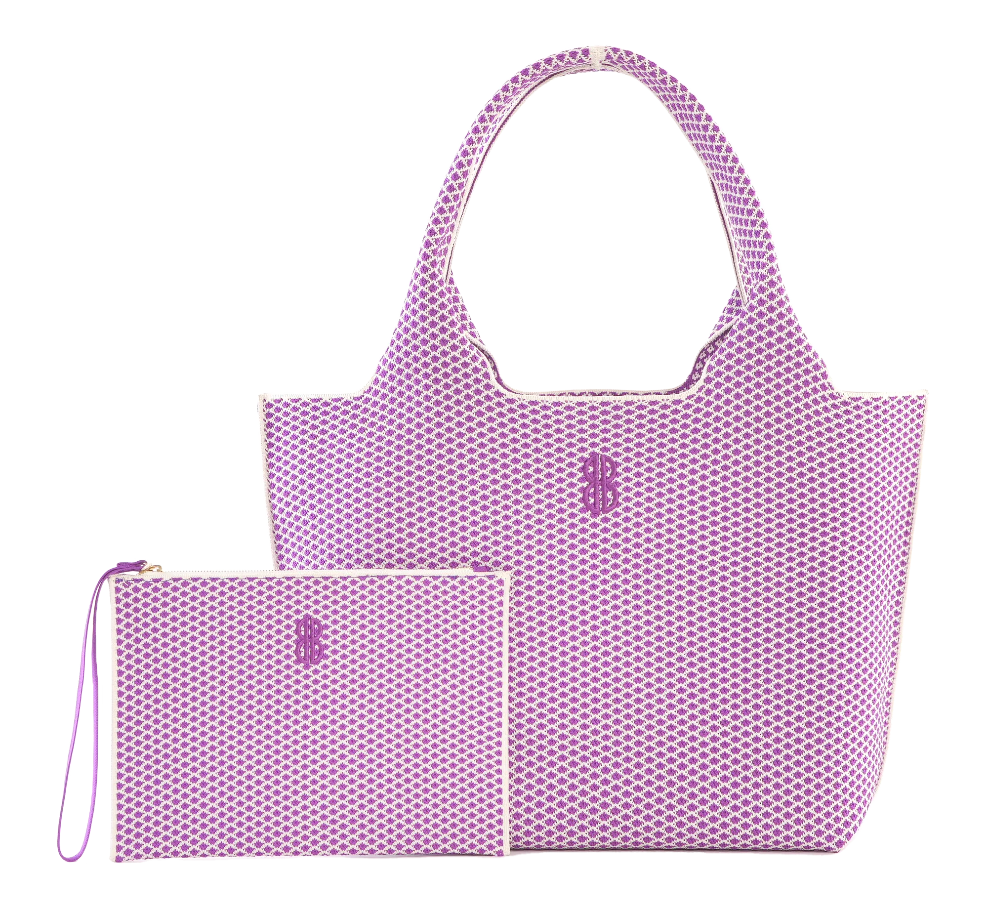 Patterned Shopper Sutton City Tote - Purple Diamond - Large