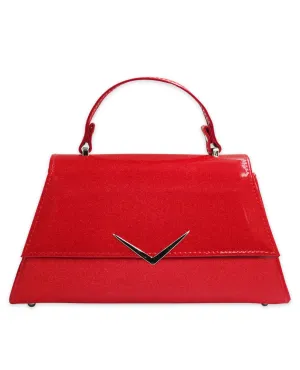 Soft color Casual Aesthetic Rumbler Cadi Handbag in Red Sparkle (with crossbody strap)