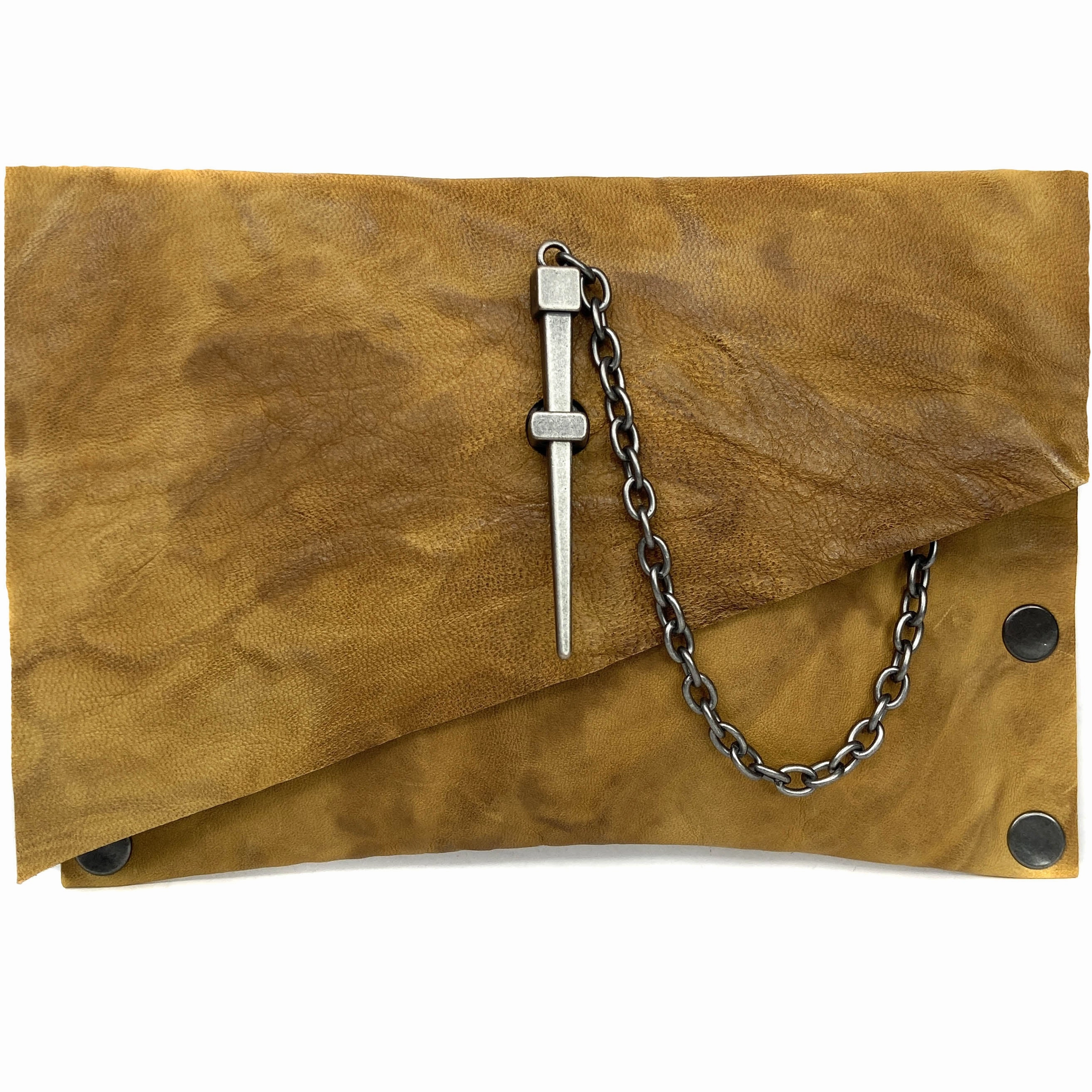 Travel Necessity Smart Travel Tawny Crinkled Dagger Clutch