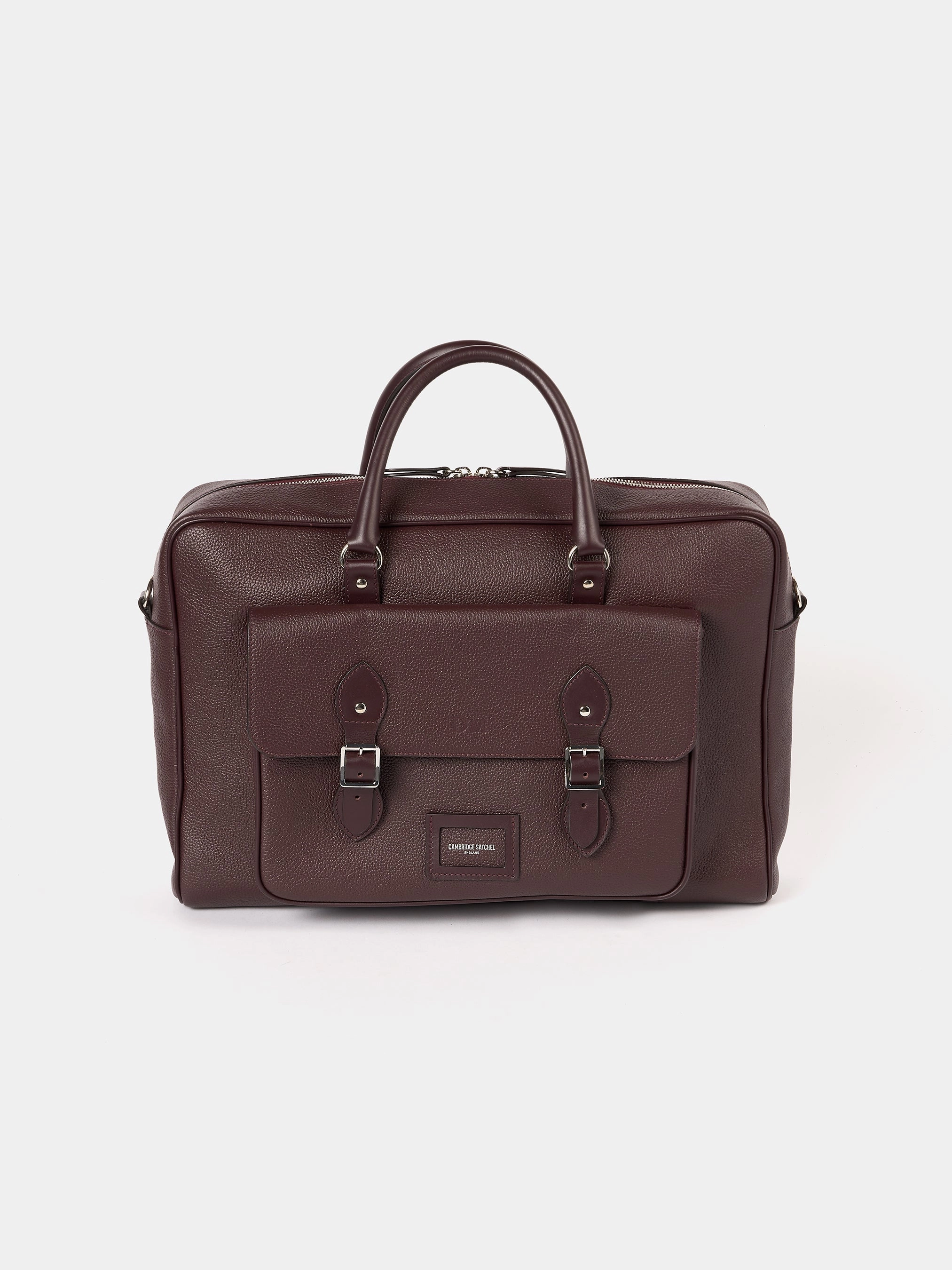 The Brief - Bordeaux Calf Grain Premium Detail