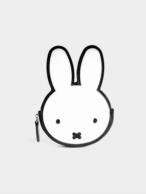 Stylish financial accessory Adventure Ready The Miffy Face Wallet - Black & Brilliant White