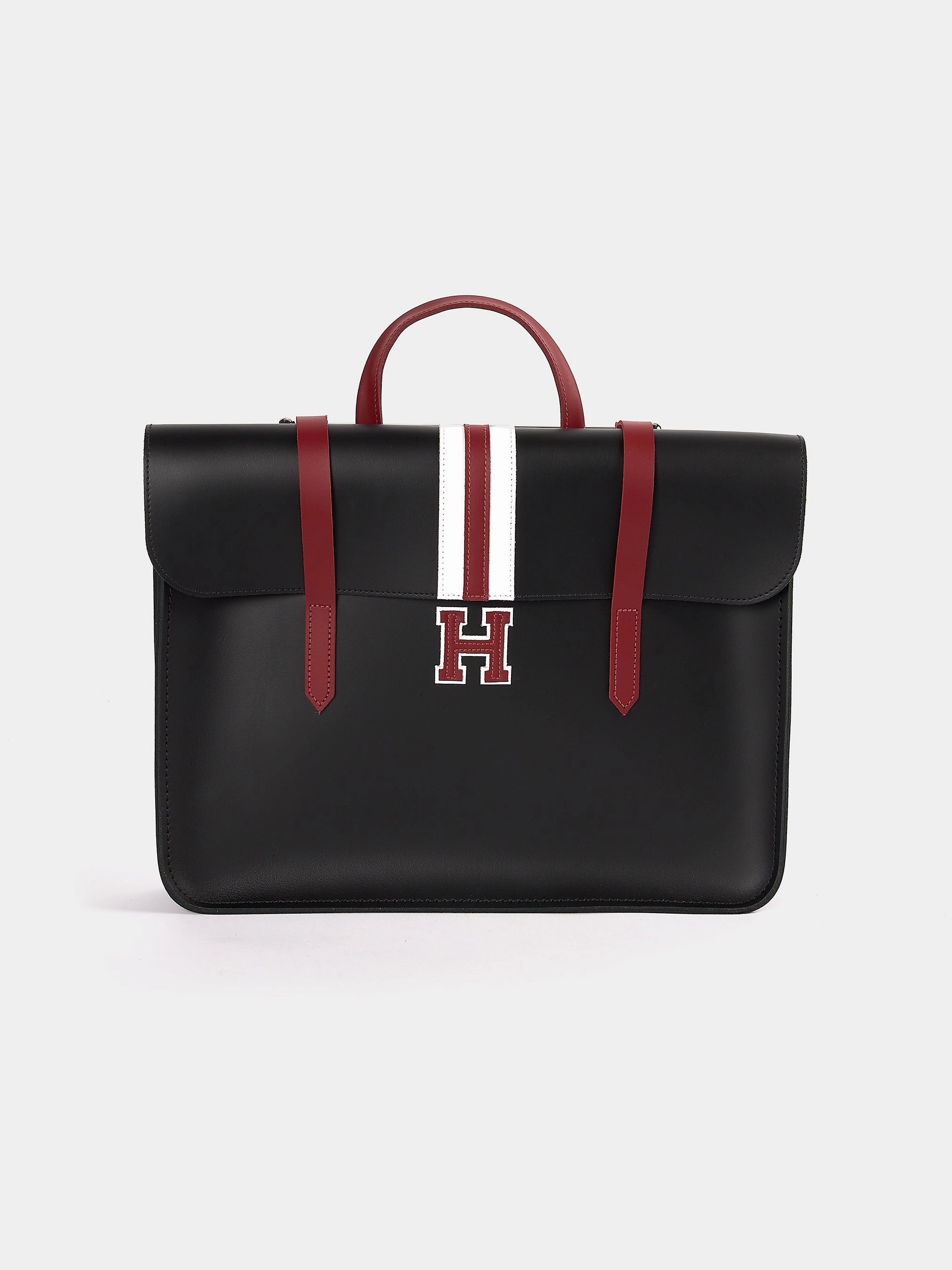 The Music Case - Black with Harvard Stripe Bold Detail Subtle Elegance