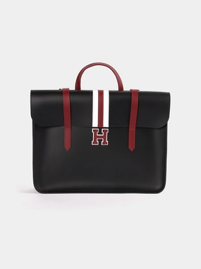 The Music Case - Black with Harvard Stripe Bold Detail Subtle Elegance