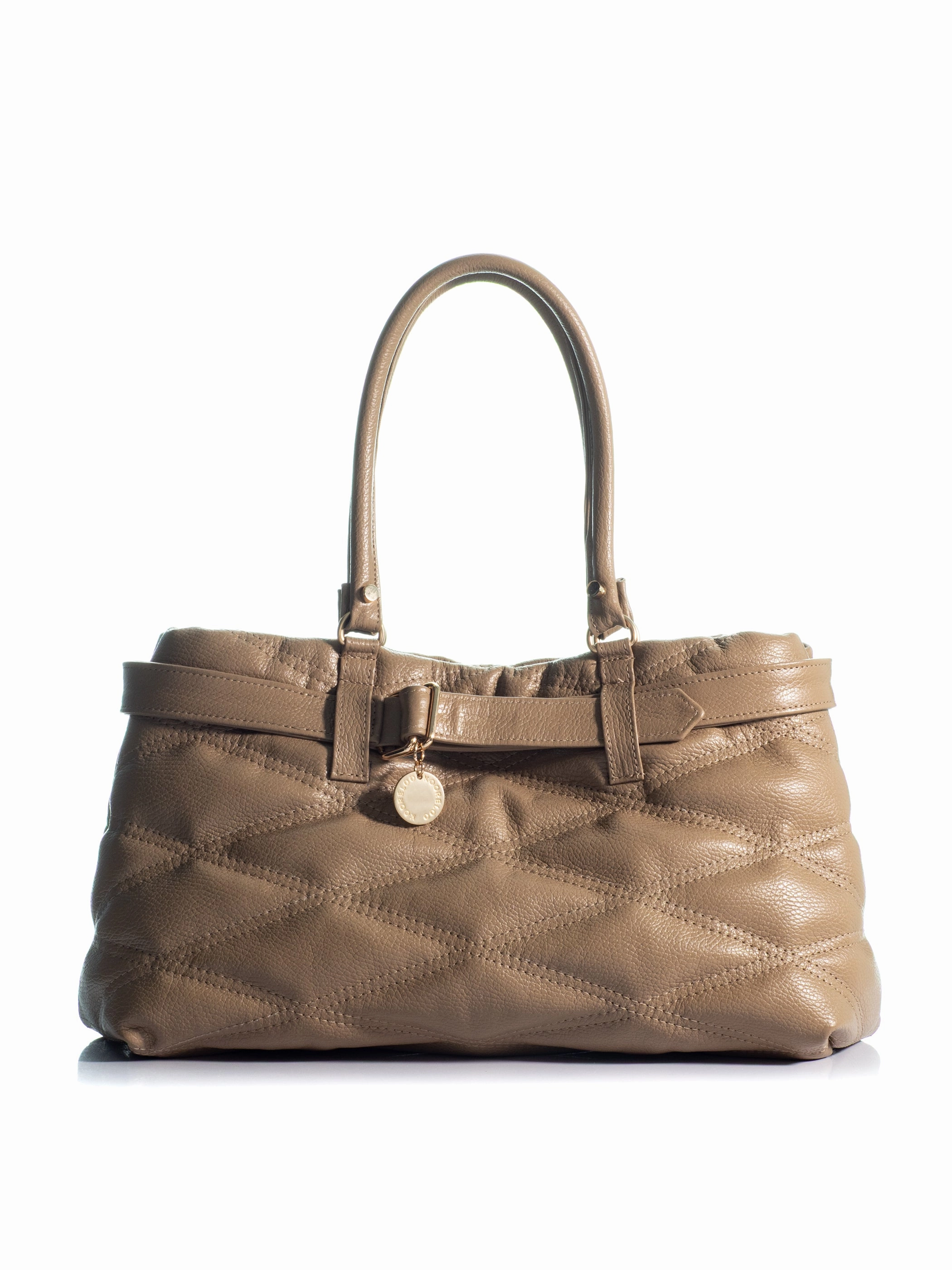 The Pepper Harvest Brown Quilted Leather Trendy Piece