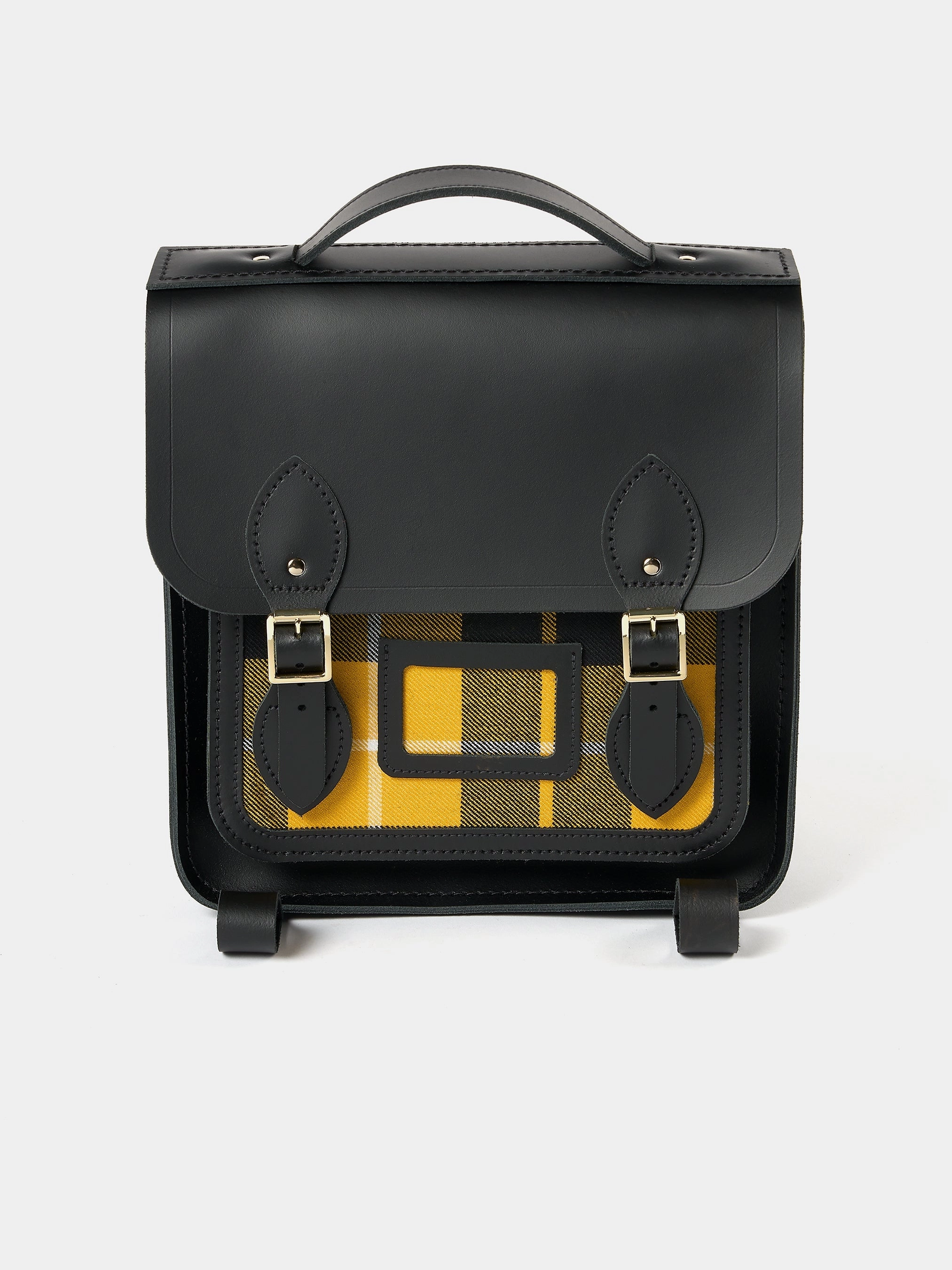 Sport Function The Small Portrait Backpack - Black with Yellow Tartan