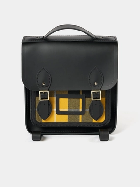 Sport Function The Small Portrait Backpack - Black with Yellow Tartan