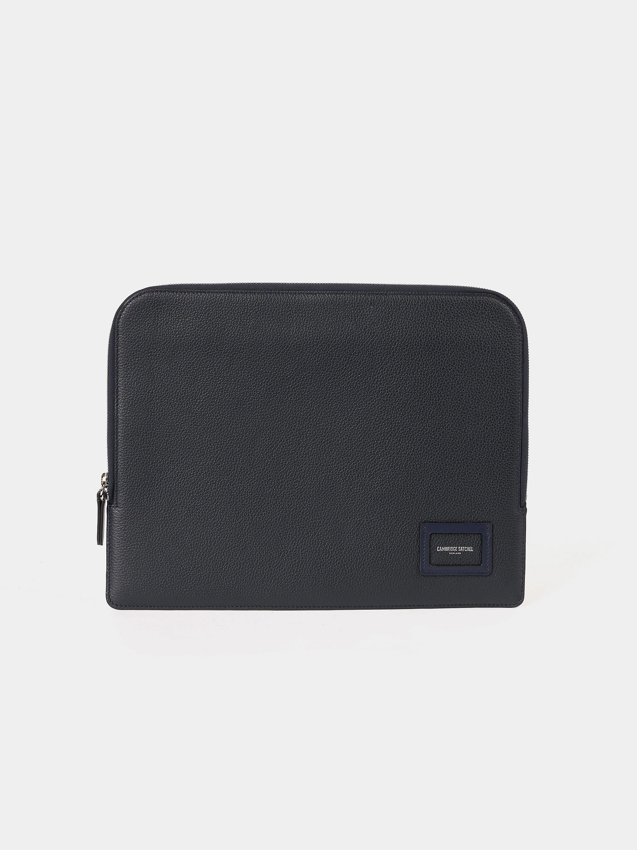 Document Safety The Zipped Folio - Ink Calf Grain