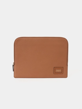Practical Companion Portable Gear The Zipped Folio - Tan Calf Grain