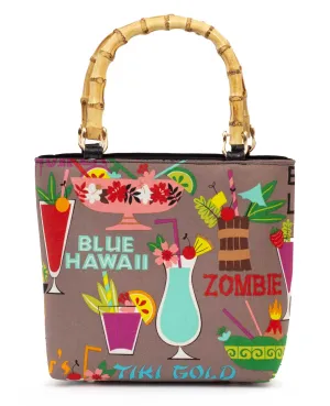 Tiki Drinks Bamboo Handbag Refined Feature Luxury Craft