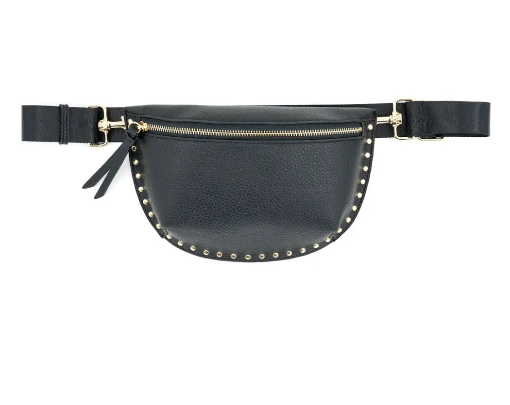 Trendy Structure Evie Black Studded Fanny Pack BC Bag
