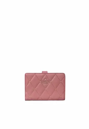 Kate Spade Carey Quilted Studded Medium Bifold Wallet In Pomegranate KL821 Modern Gear Handy storage wallet