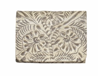 Modern Accessory American West Tooled Collection: Leather Tri-Fold Wallet