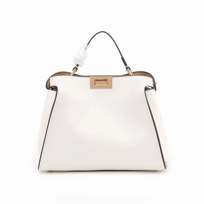 Xylora | White Structured Leather Tote ?C Elegant & Timeless Minimalist Travel Lightweight Gear
