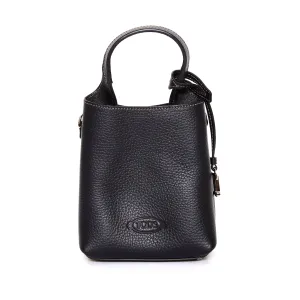 TOD??s Logo Micro Leather Tote - Black Lightweight Comfort