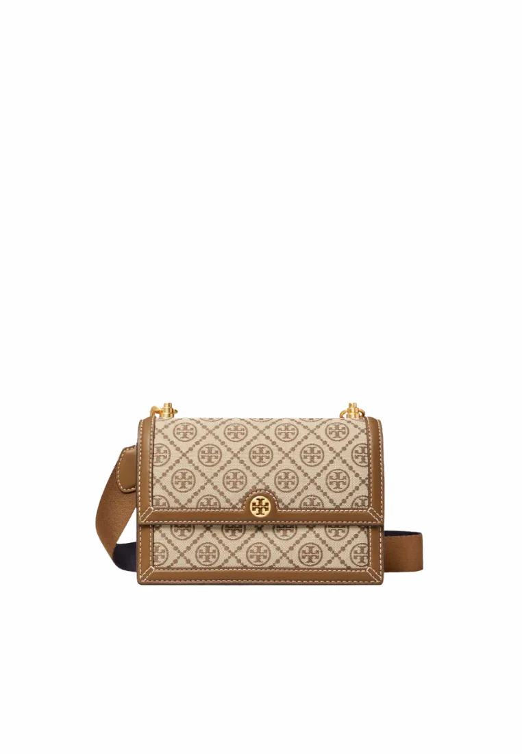 Street Fashion Lightweight Pack Tory Burch T Monogram Jacquard Crossbody Bag In Hazelnut 155127