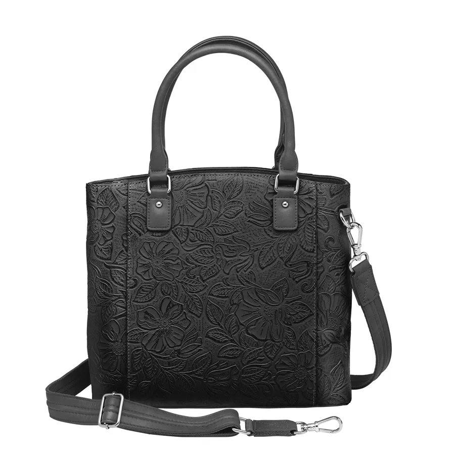 Town Tote Concealed Carry Purse Tooled Cowhide GTM-51 Campus Essentials Compact Shopper