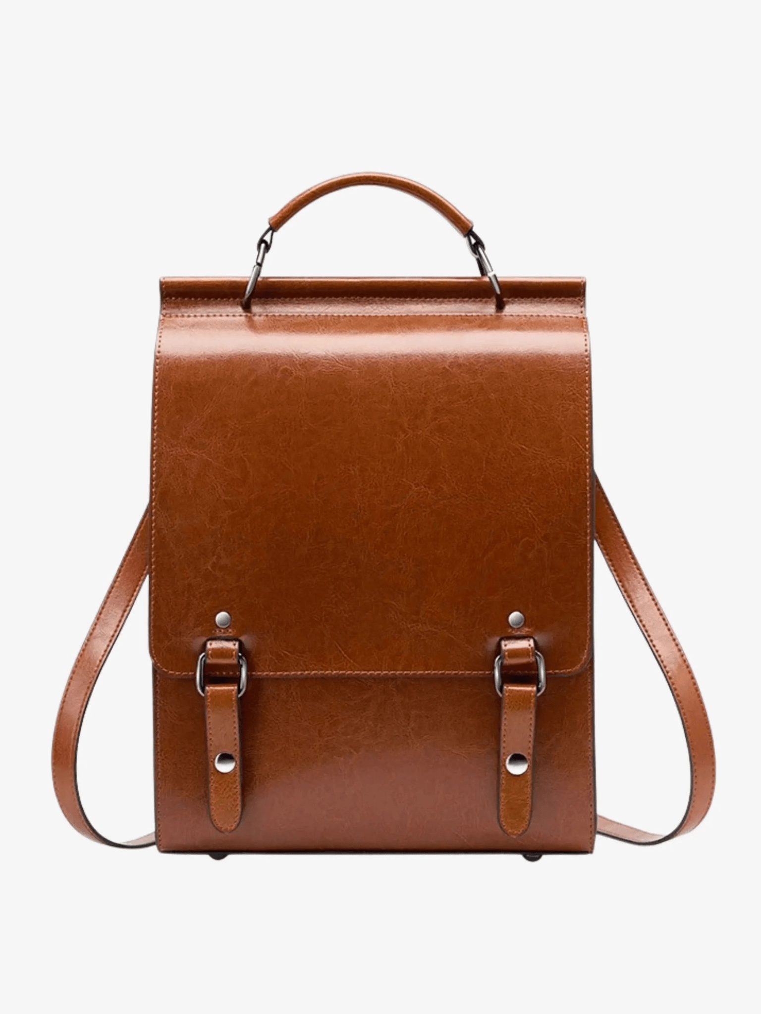 Compact Form Estelle | Vintage Brown Leather Backpack ?C Classic Sophistication