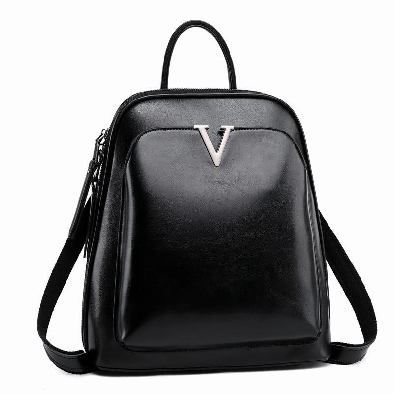 Everyday Use Illyria | Sleek Black Leather Backpack ?C Modern, Stylish & Functional