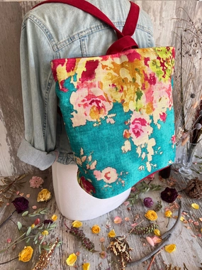 Blossoms Grey and Blue Backsac Functional Gear Functional Design Utility