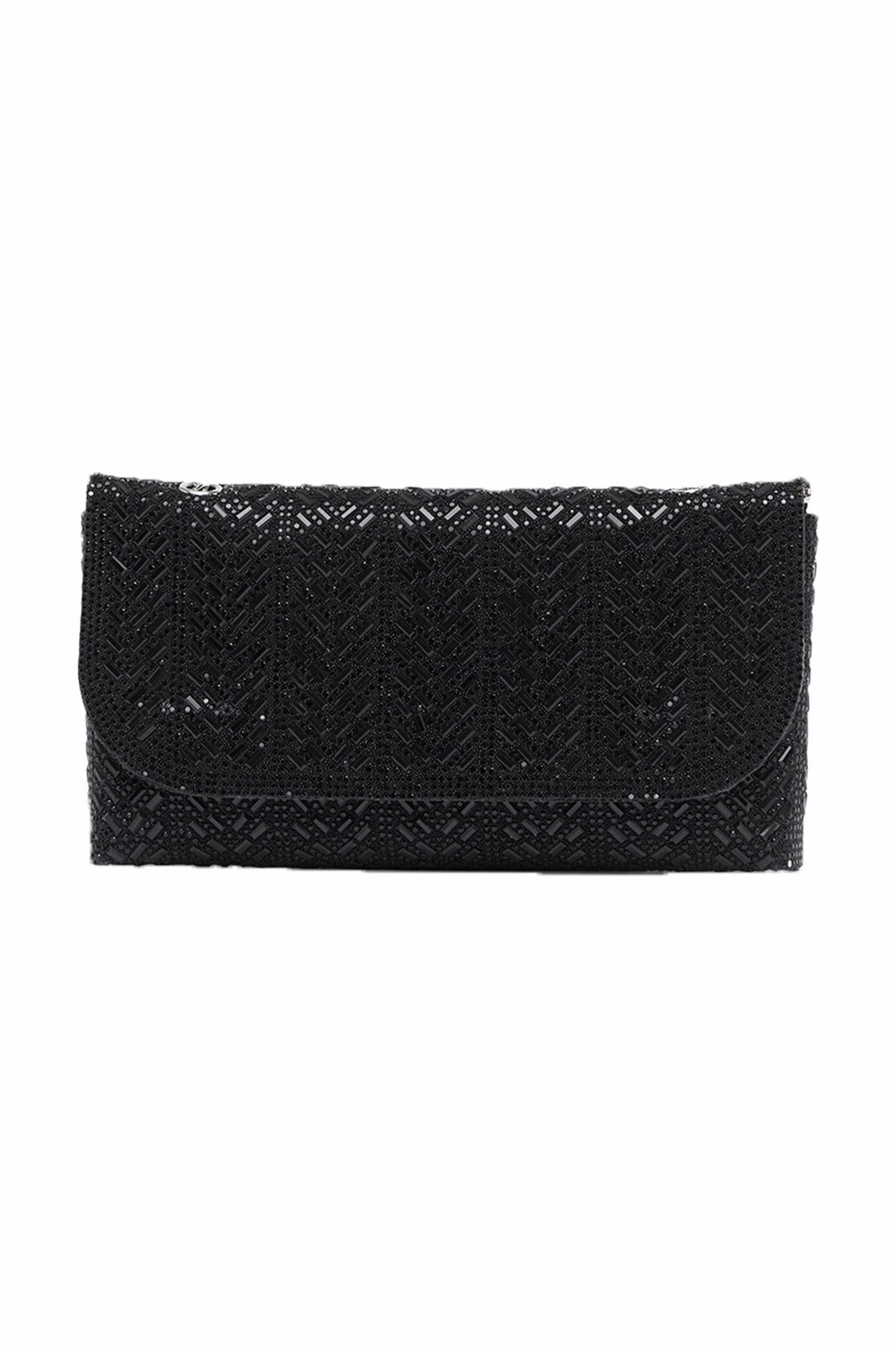 Mimi Sequinned Clutch Bag Black Sleek Utility Outdoor Function