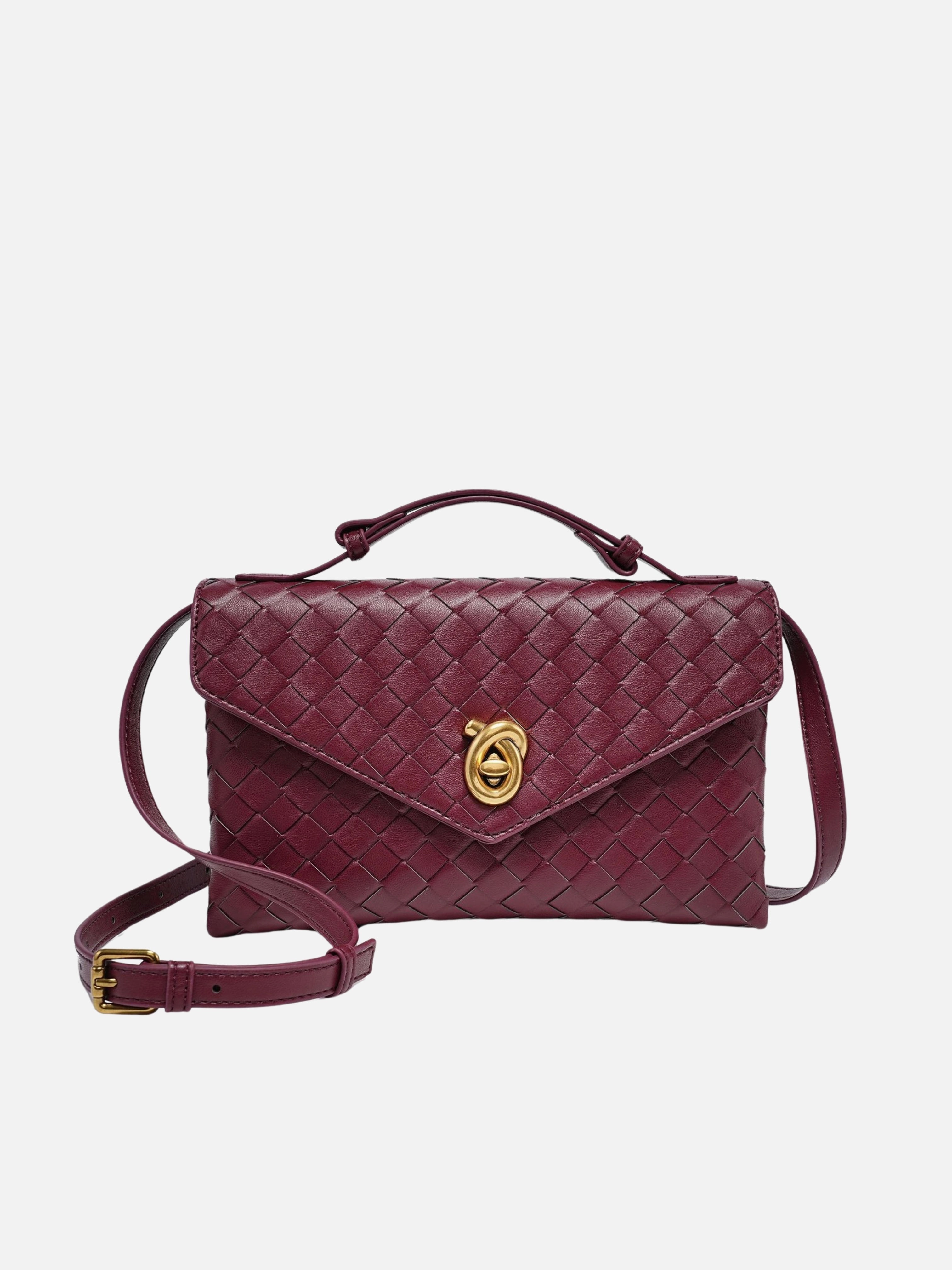 Sleek silhouette adds an elegant touch to any outfit Vera Woven Crossbody Bag ?C Minimalist Style in a Compact Design