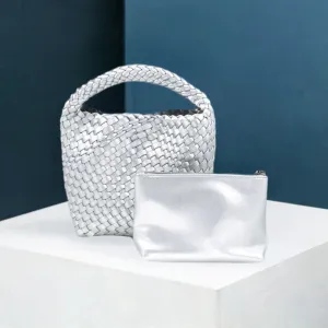 Classic Trend Iconic Shape Sammy Silver Small Tote BC Bag with Strap