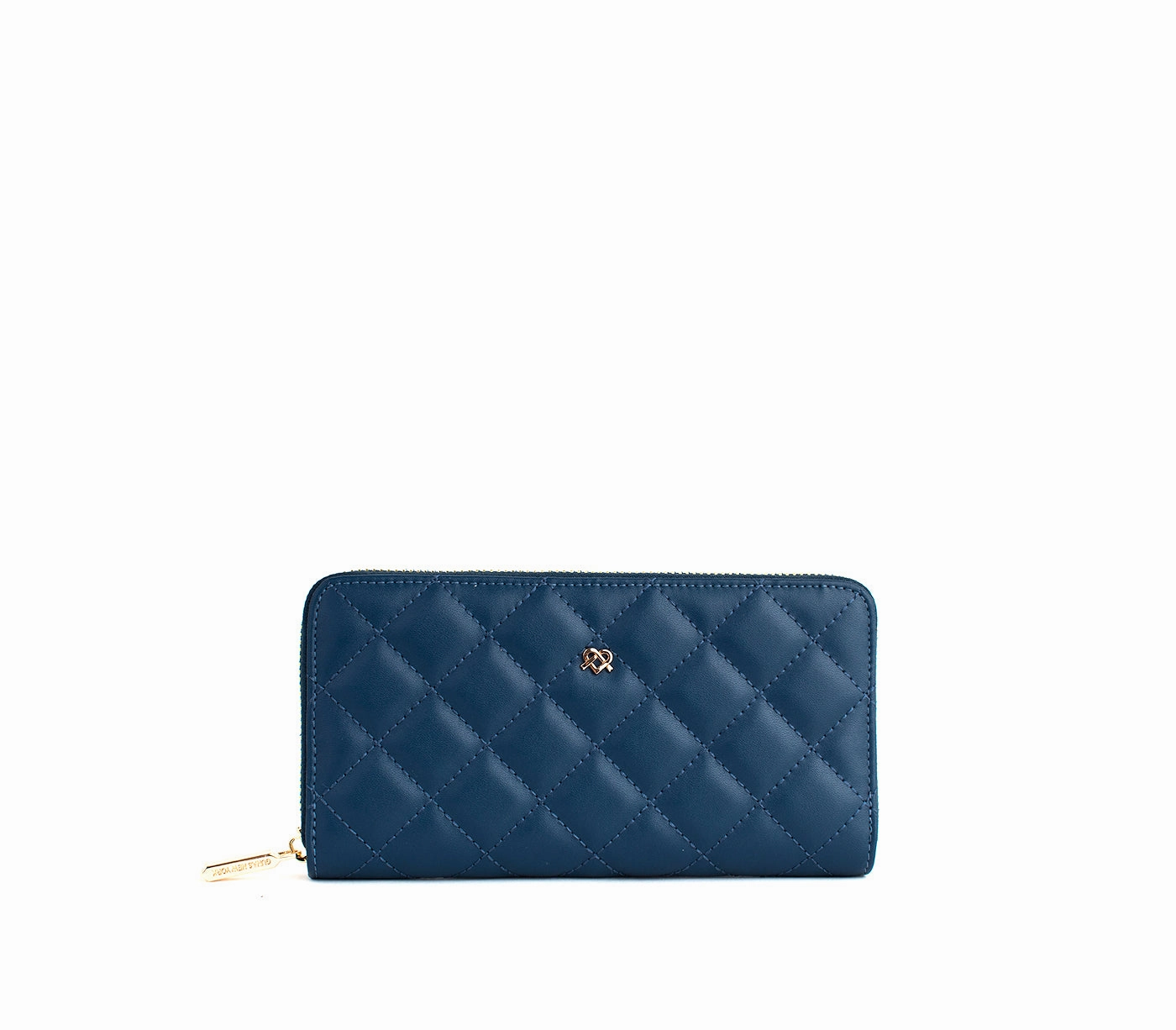 Uptown Quilted - Navy Zipper Wallet Urban Lifestyle Minimal Touch