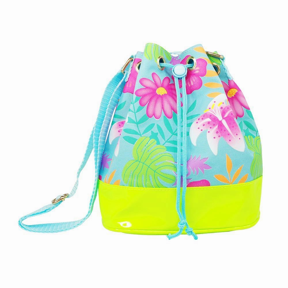 Tropical Tango Cross Body Satchel-Blue Easy Access