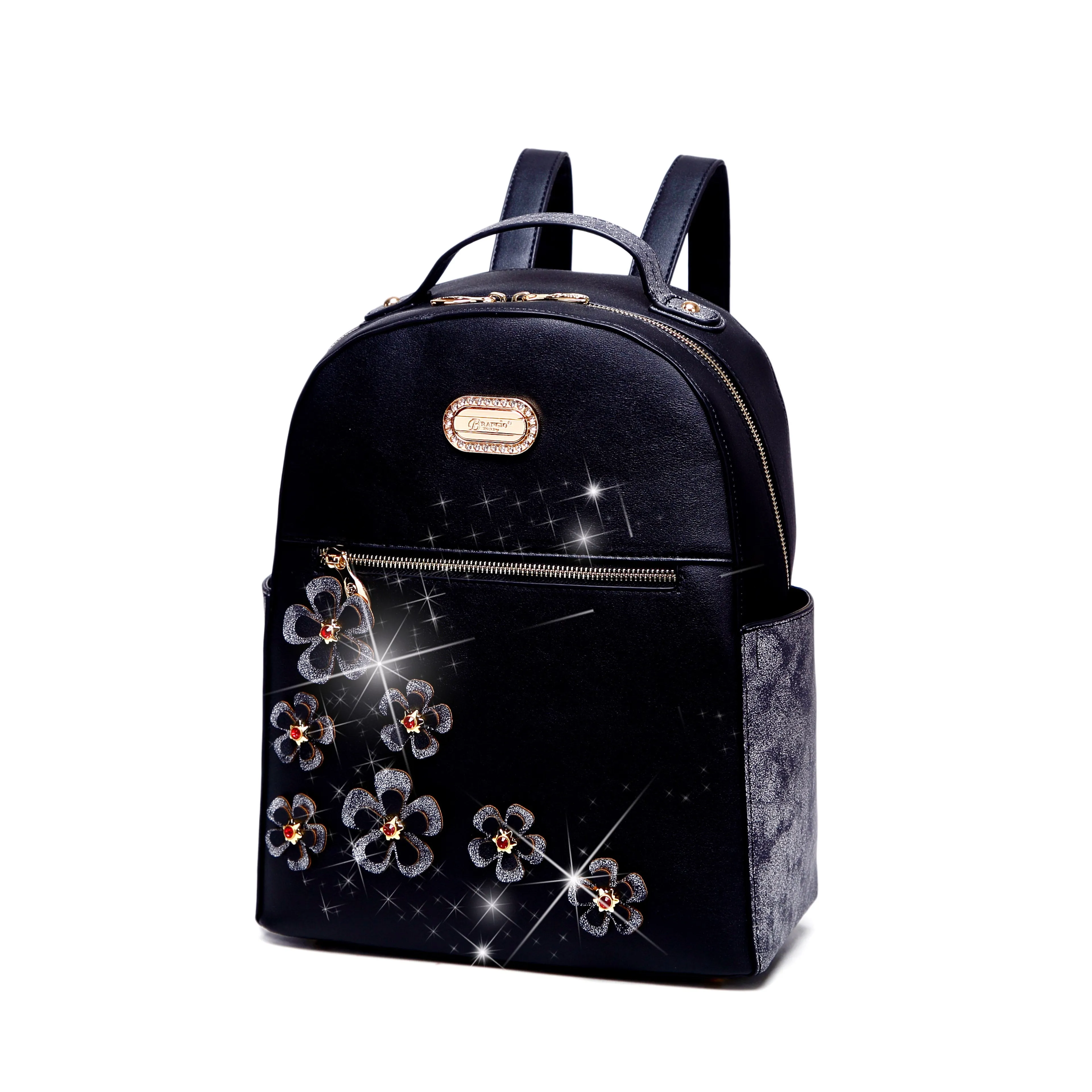 Twinkle Cosmos Handmade Floral Fashion Backpack Daily Task Functional Outdoor Gear