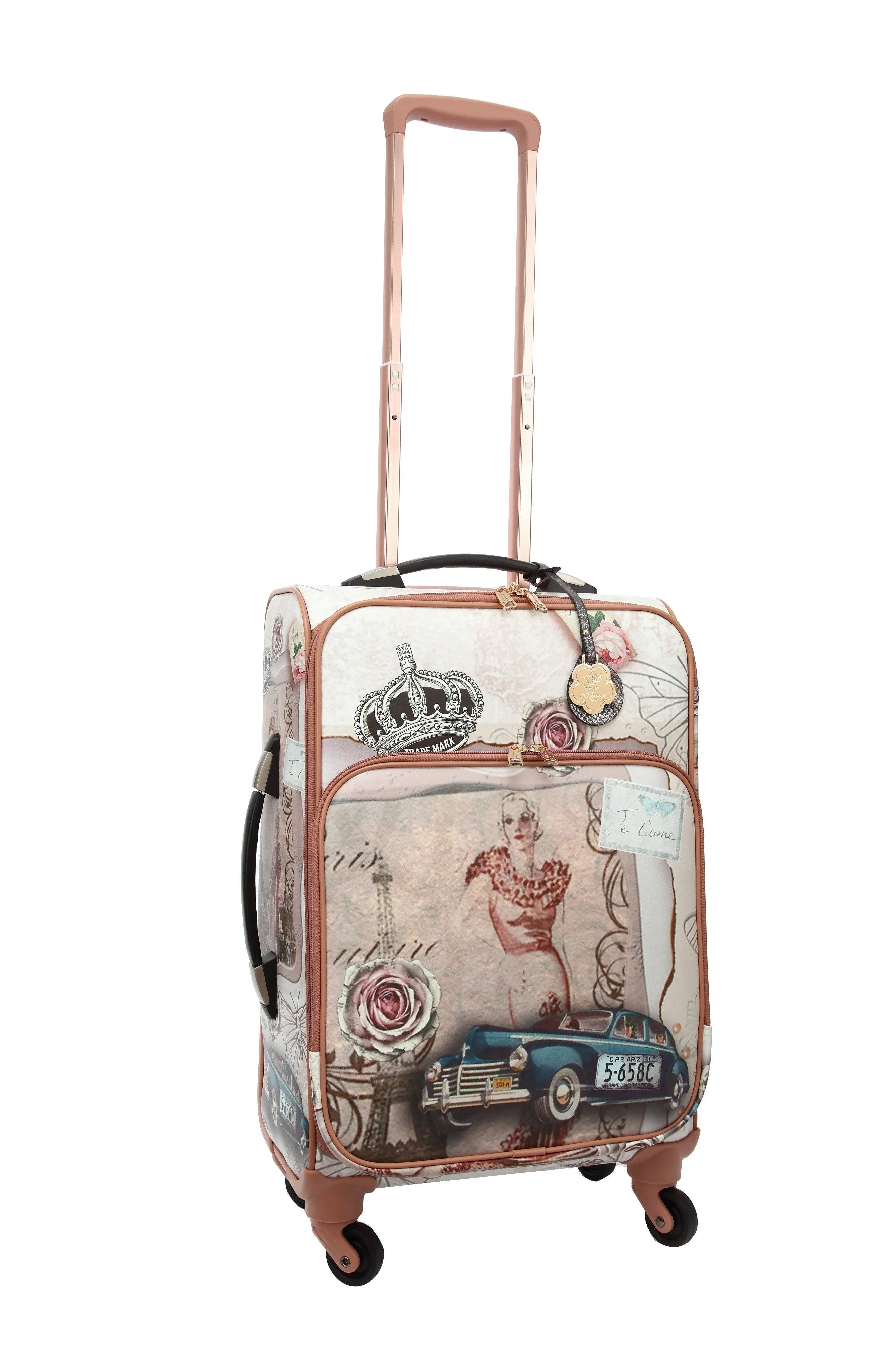 Arosa Parisian Vintage-Style Carry-On Luggage Easy Match