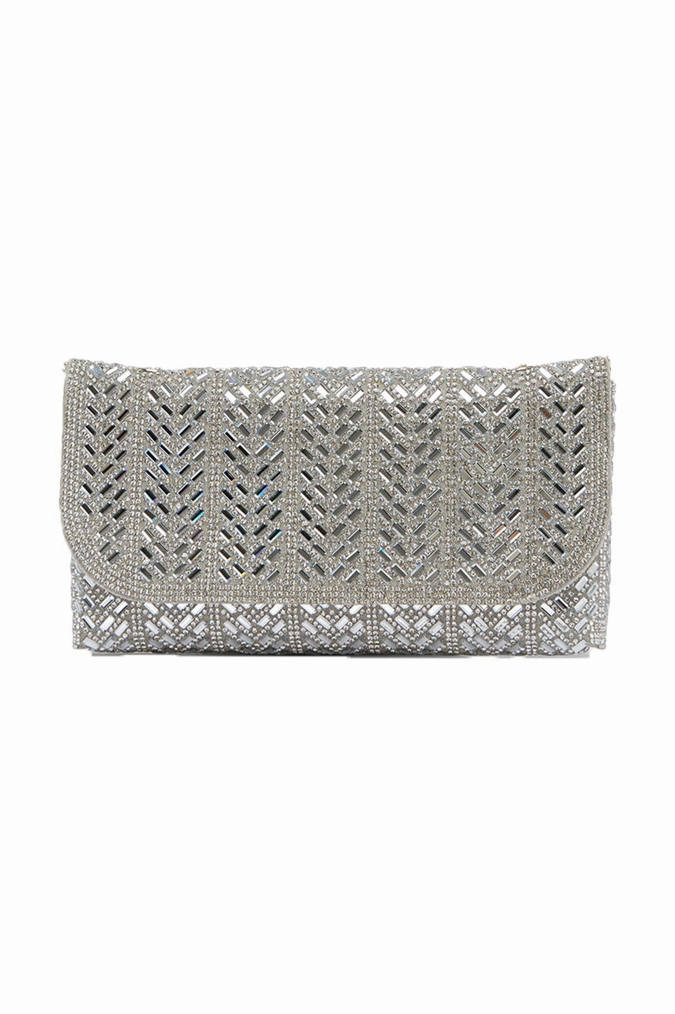 Outdoor Comfort Mimi Sequinned Clutch Bag Silver