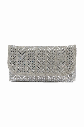 Outdoor Comfort Mimi Sequinned Clutch Bag Silver