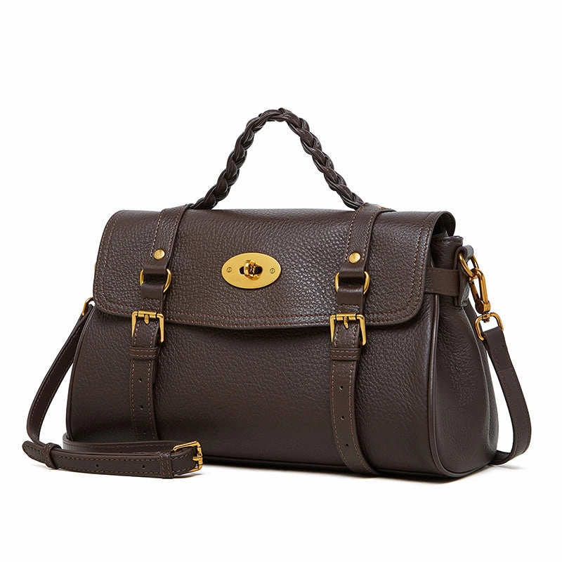 Florence | Black Braided Handle Satchel ?C Timeless & Elegant practical gear Minimal Carry