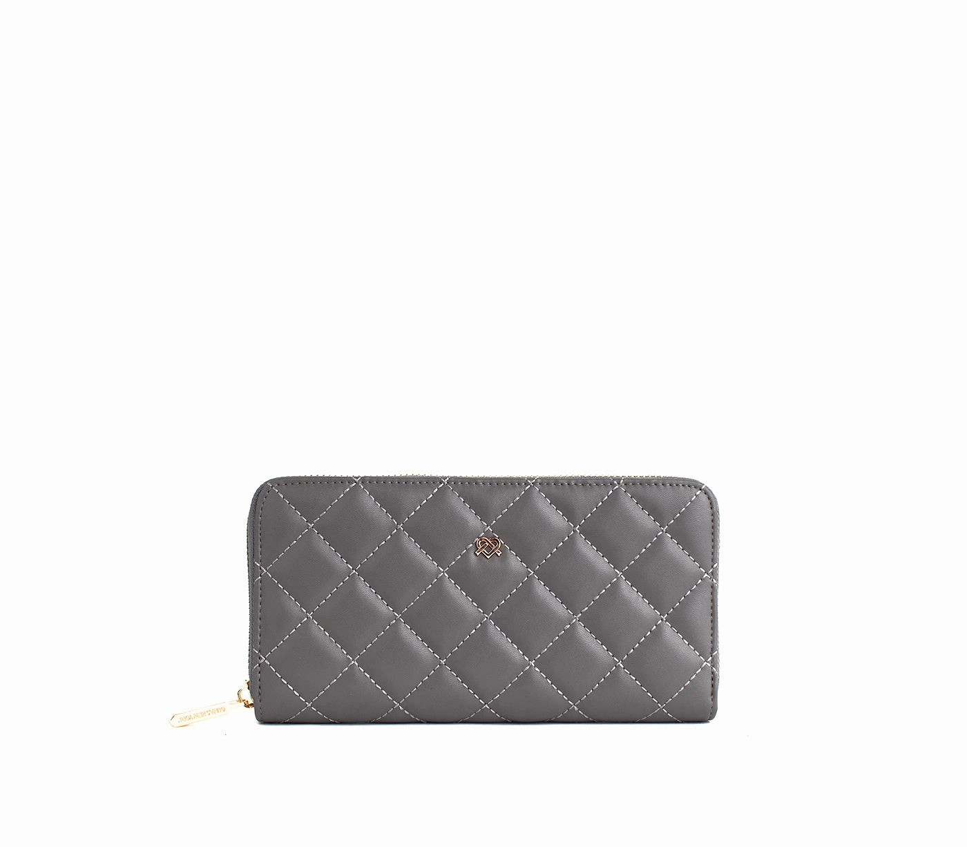 Modern Design Uptown Quilted - Grey Zipper Wallet