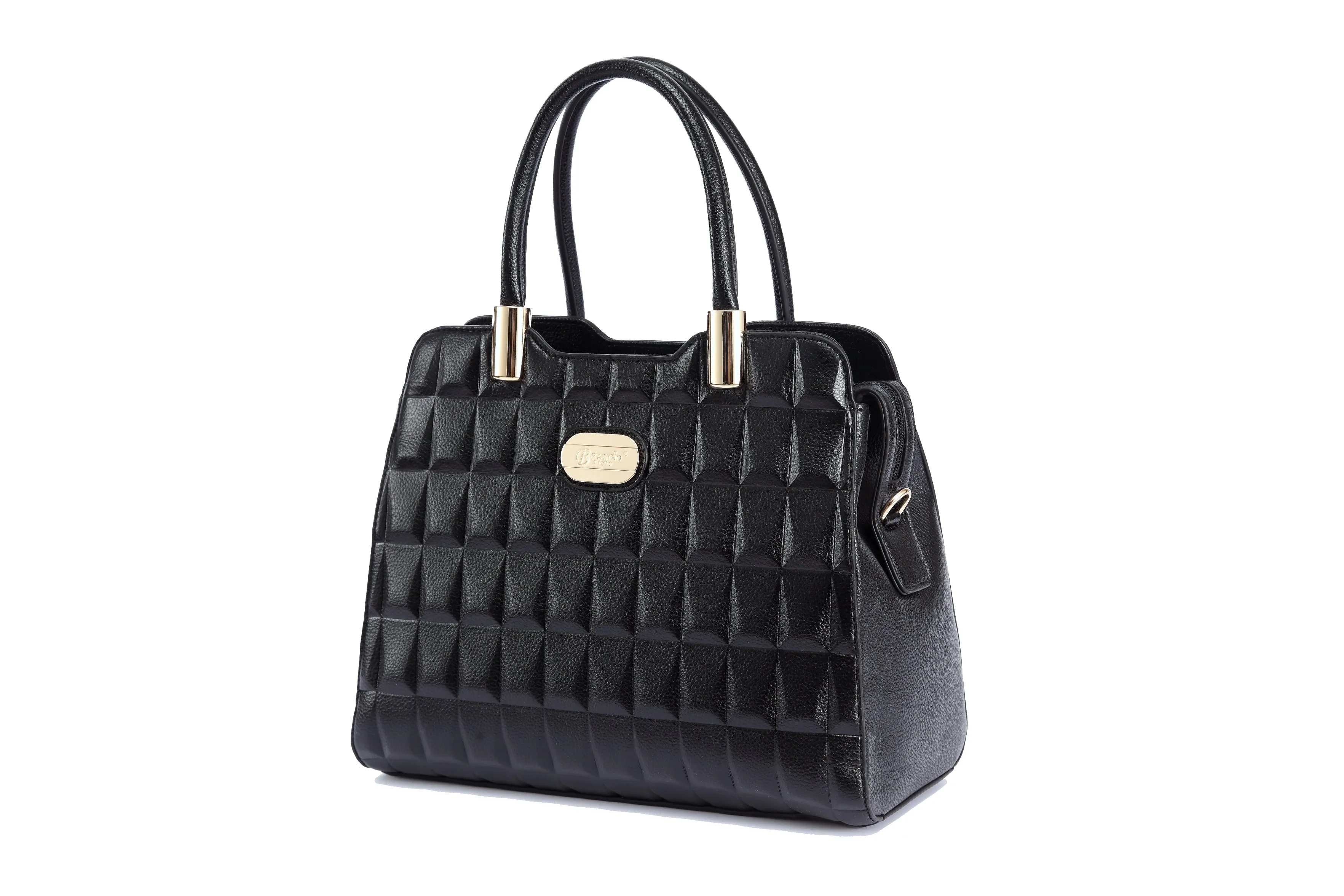 Modern Heritage Luxury Craftwork Brangio Italy Structured Faux Handbag