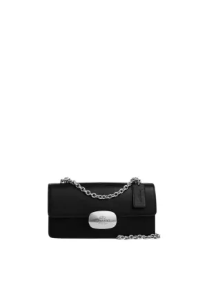 Coach Eliza Flap Shoulder Bag In Black CR106 Adjustable Fit Classic and sophisticated style for any occasion