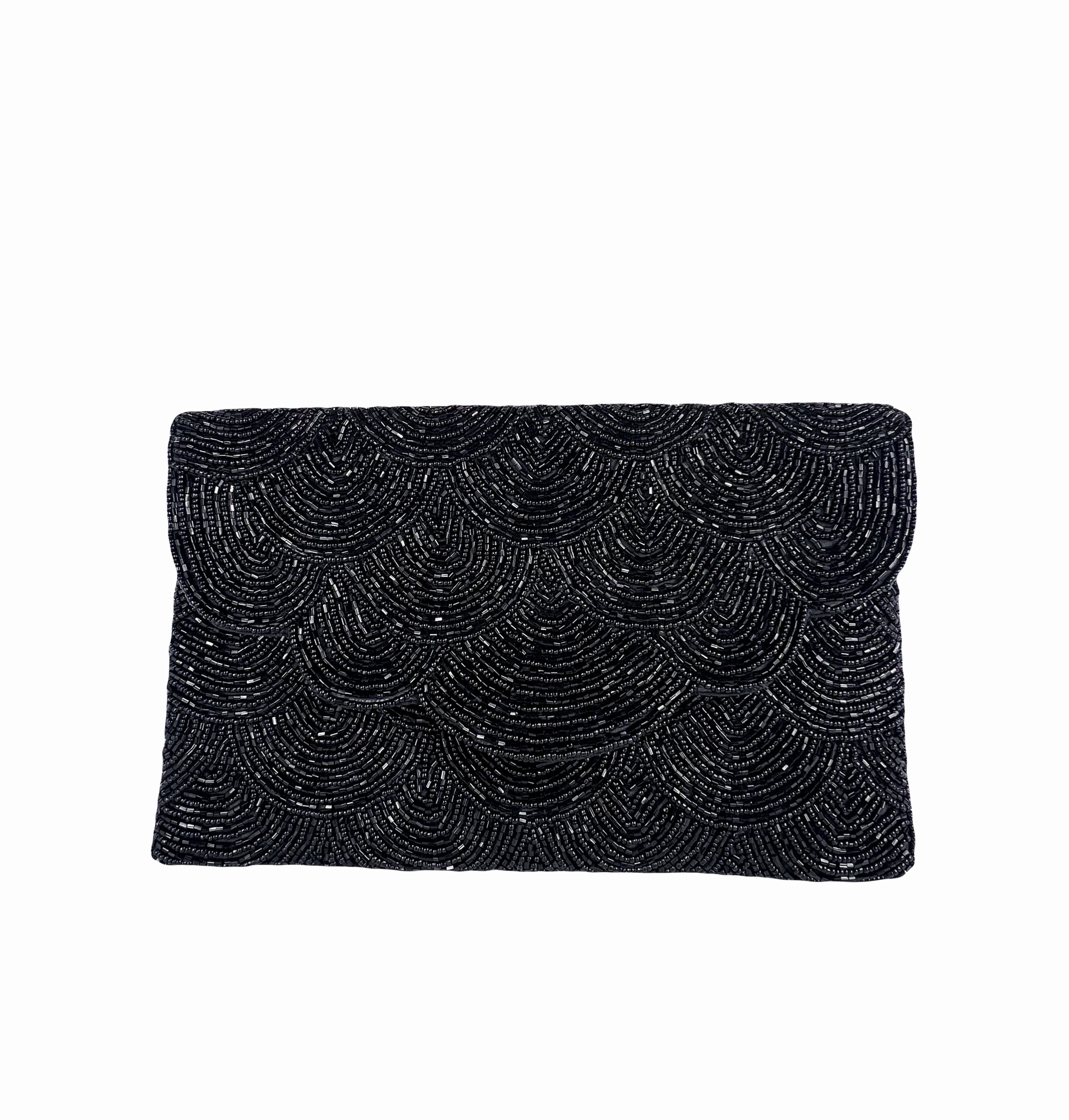 Sleek Piece Glamorous Appeal Beaded Clutch - Black