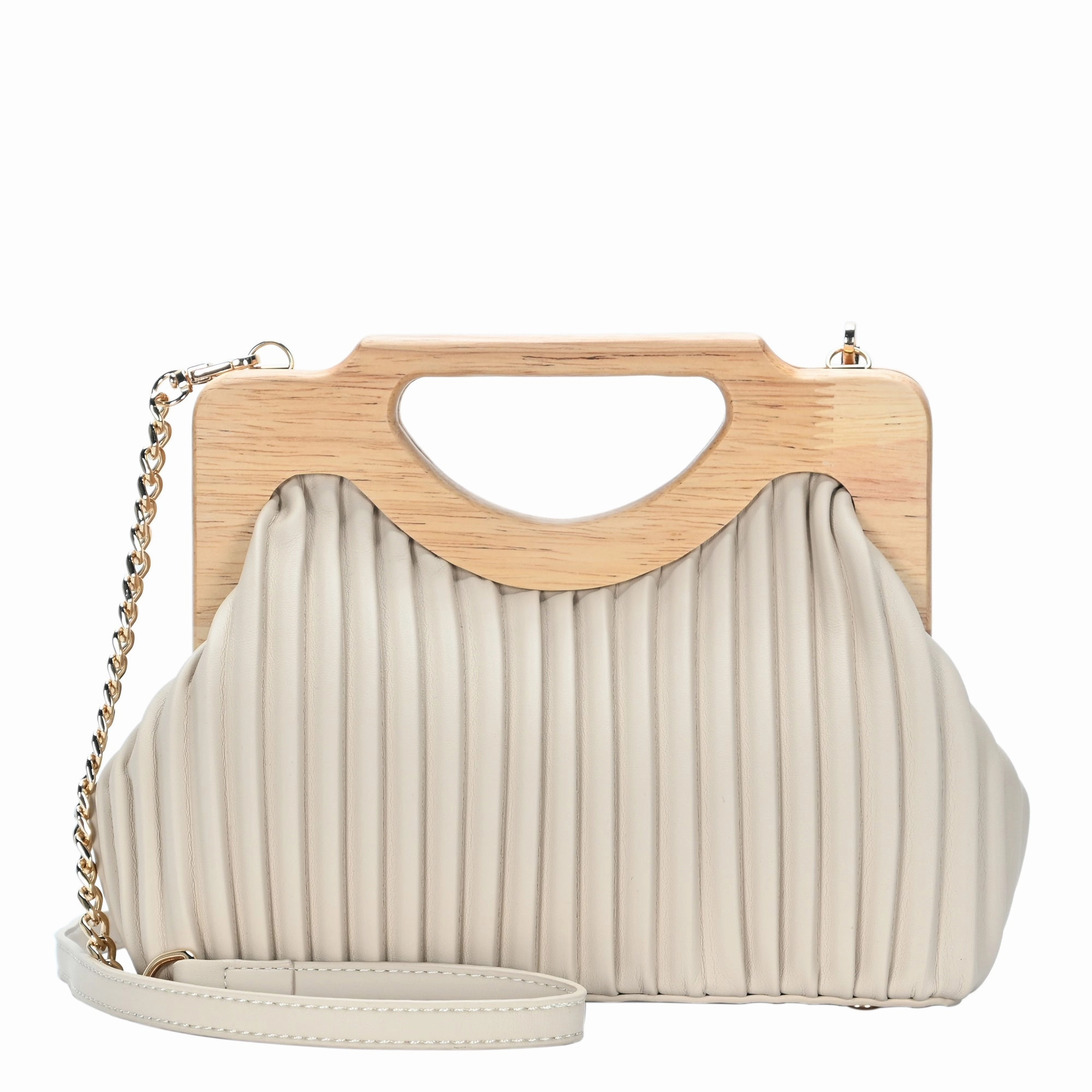 Classic Appeal Contemporary Fashion Coraline Wood frame Clutch