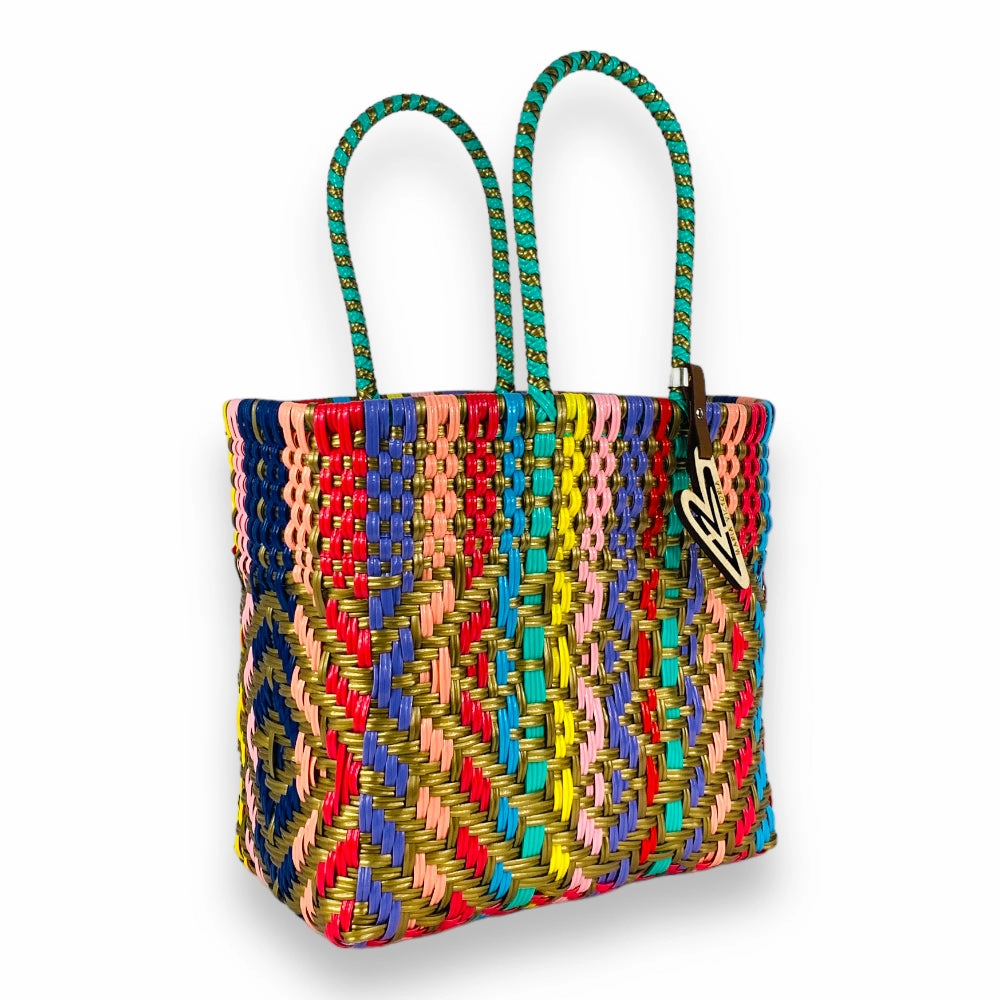 Maria Victoria | Oasis Totes | Upcycled, Handwoven, Multicolor Tote Everyday Wear Modern Wardrobe