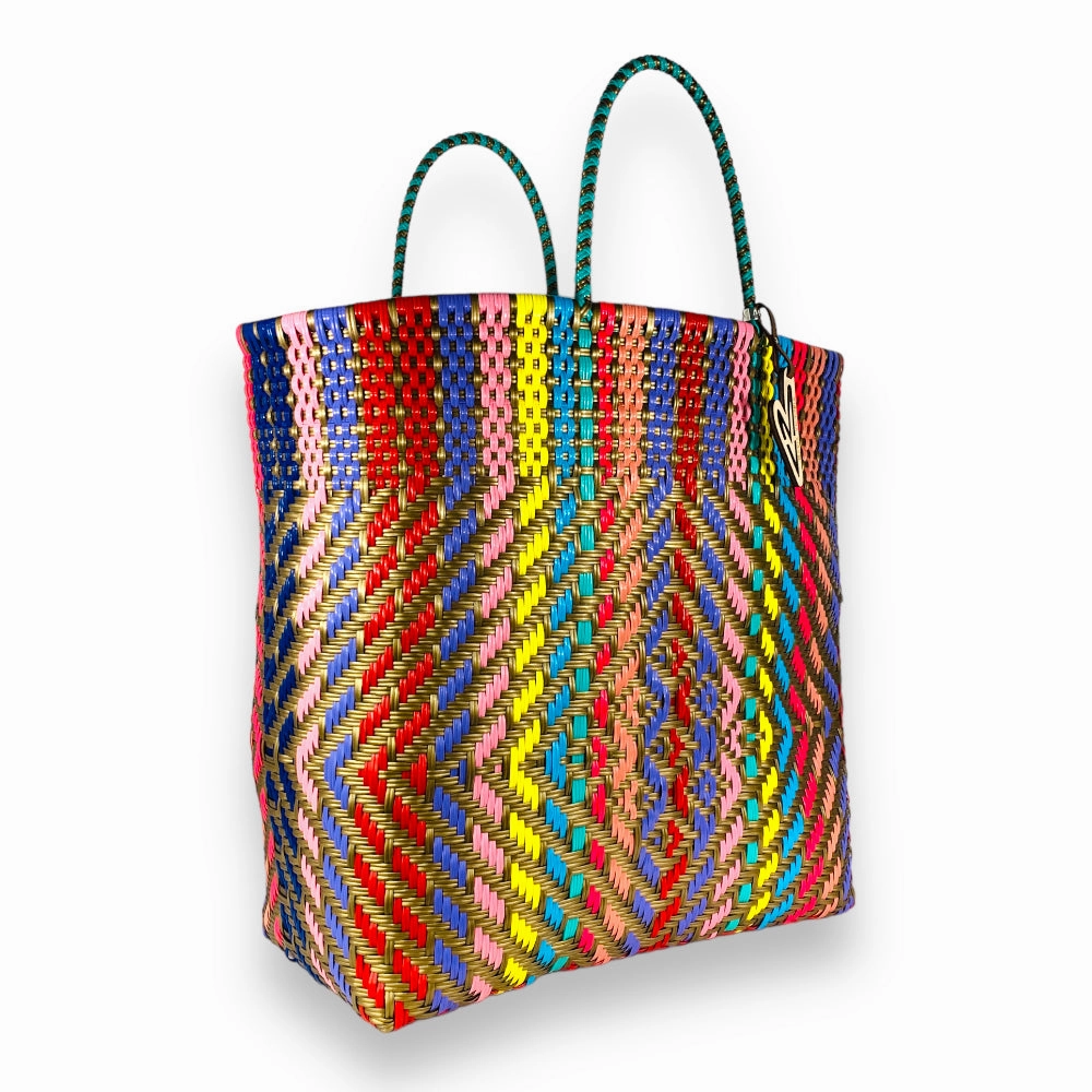 Professional Lifestyle weekend stroll Maria Victoria | Oasis Totes | Upcycled, Handwoven, Multicolor Tote