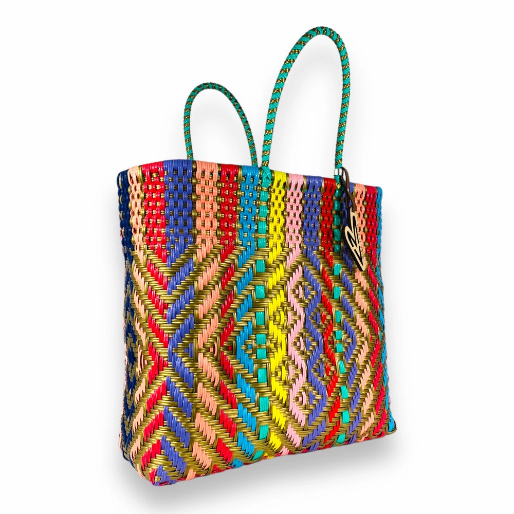 Sustainable Choice Work Explorer Maria Victoria | Oasis Totes | Upcycled, Handwoven, Multicolor Tote