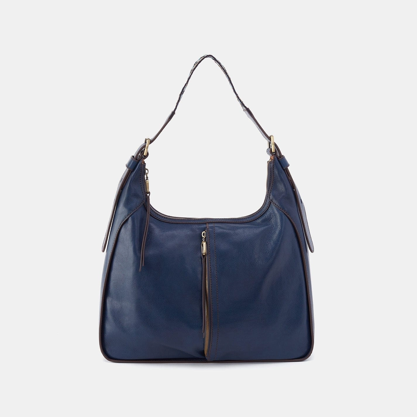 Structured weekend carry Minimal Style Hobo Bellamy Front Zip Hobo In Artisan Leather