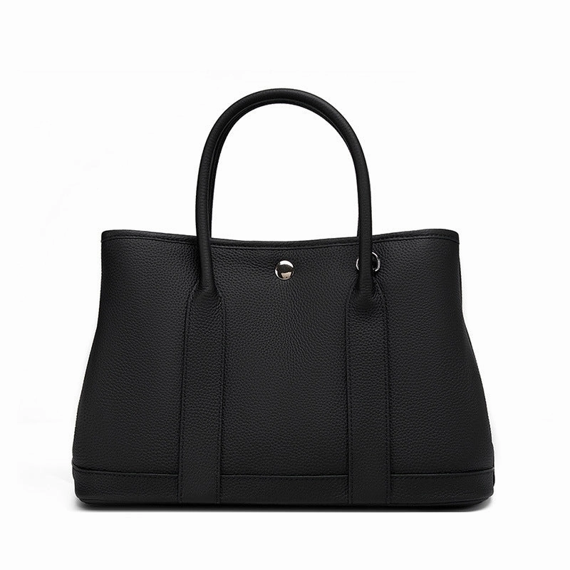 Zelindra | Black Leather Handbag ?C Classic & Sophisticated Daily Organizer Everyday Organizer