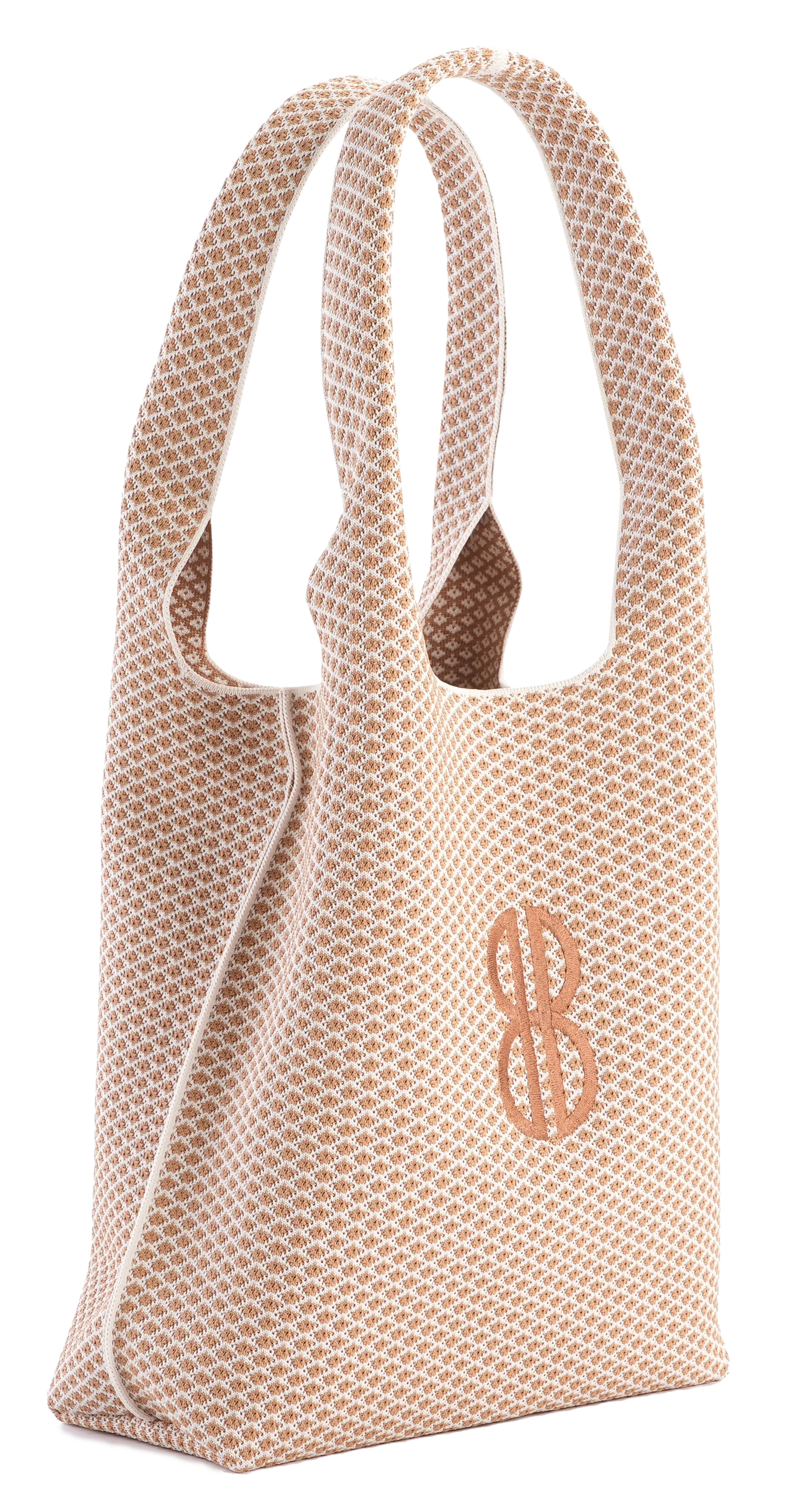 Casual Weekend Practical Choice Sutton City Tote - Buckthorn Diamond Monogram / Detachable Metal Chain - Medium