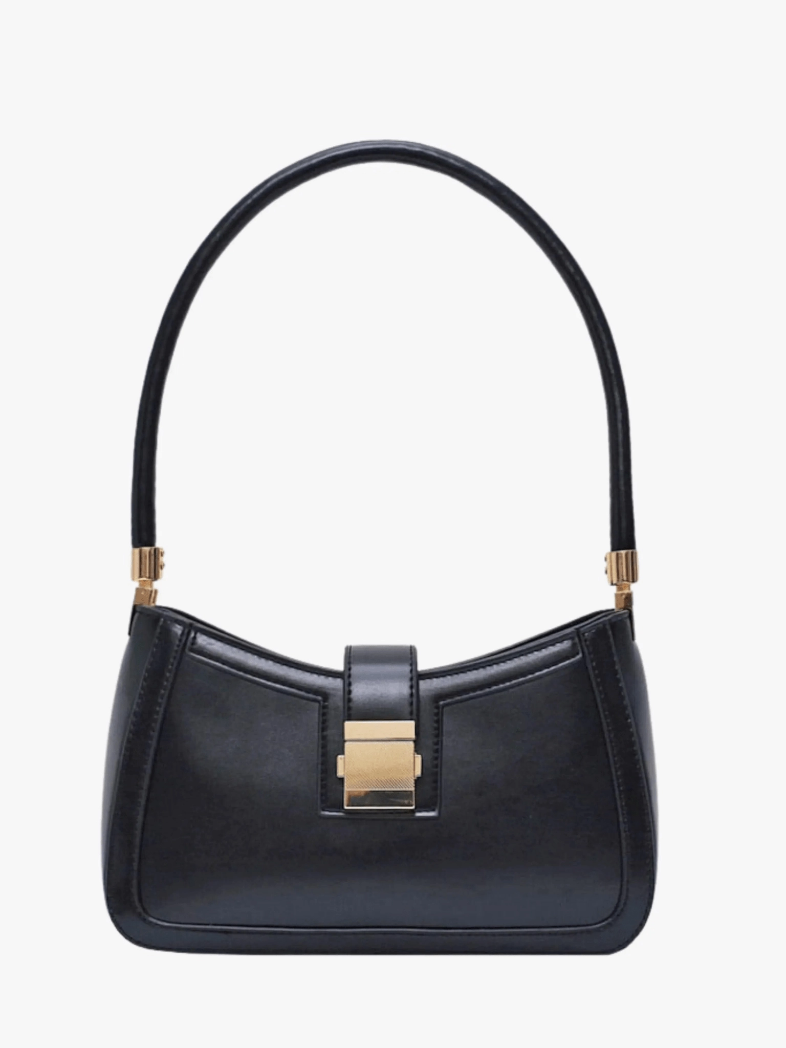 Signature Design Everyday Comfort Valencia | Black Luxe Leather Shoulder Bag ?C Bold & Sophisticated