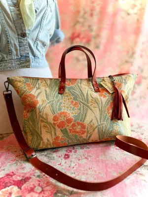 Gatsby Buddy Bag Tote ?C Handmade USA Vintage Floral Garden Bag Casual Activity Smart Design
